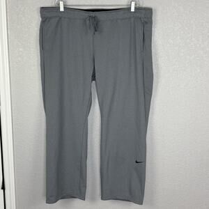 Nike Womens Therma Fit Baggy Loose Stretch Lounge Wide Leg Gray Sz 1X